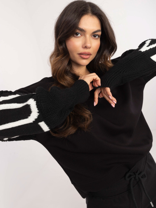 Hanorac negru elegant