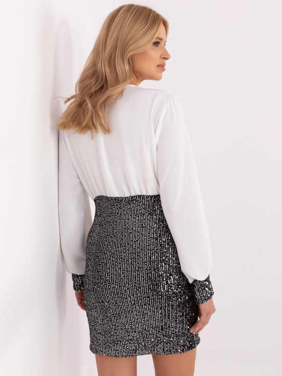 Rochie elegantă ecru de cocktail