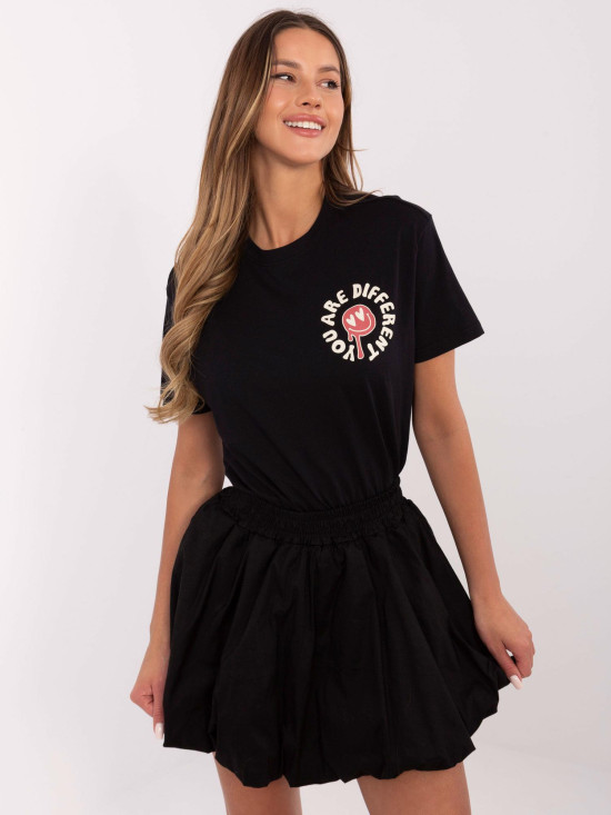 Tricou stilat gri cu mânecă scurtă