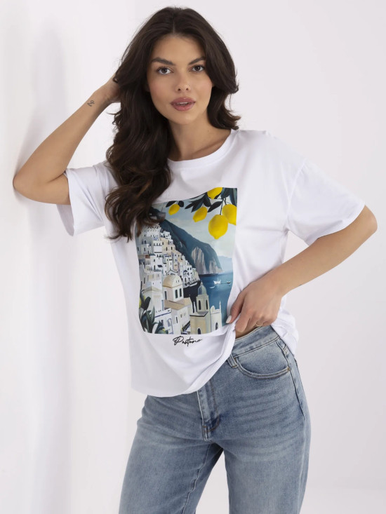 Tricou alb cu imprimeu