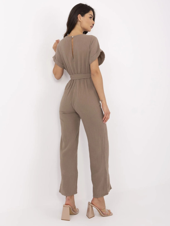 Salopetă elegantă maro