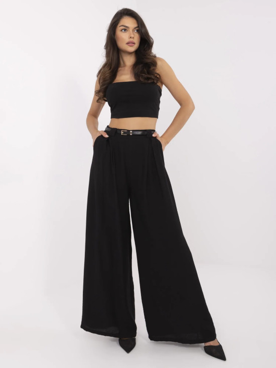 Pantaloni palazzo negri eleganți