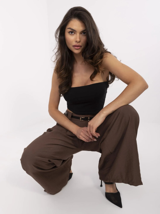 Pantaloni palazzo maro