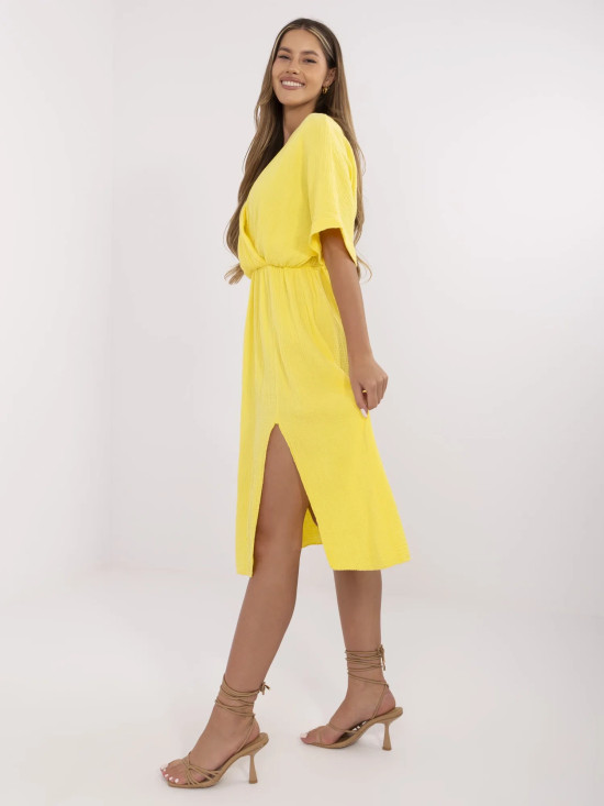 Rochie galbenă evazată