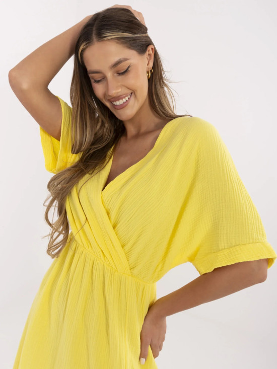 Rochie galbenă evazată