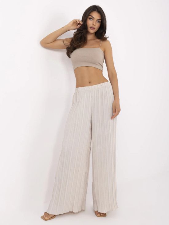 Pantaloni largi bej