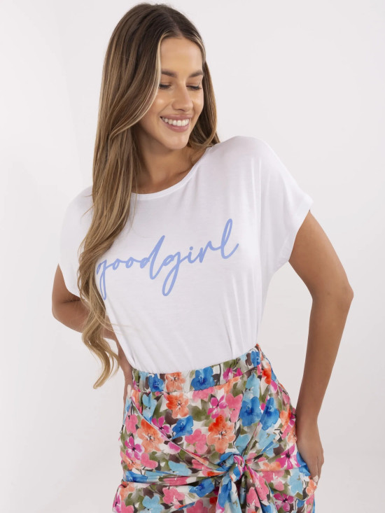 Tricou alb cu inscripție