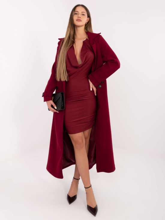 Rochie maxi elegantă bordo
