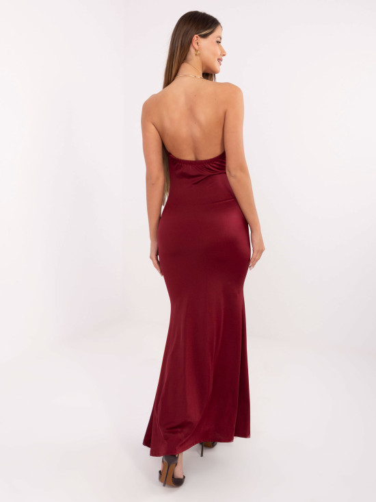 Rochie maxi elegantă bordo