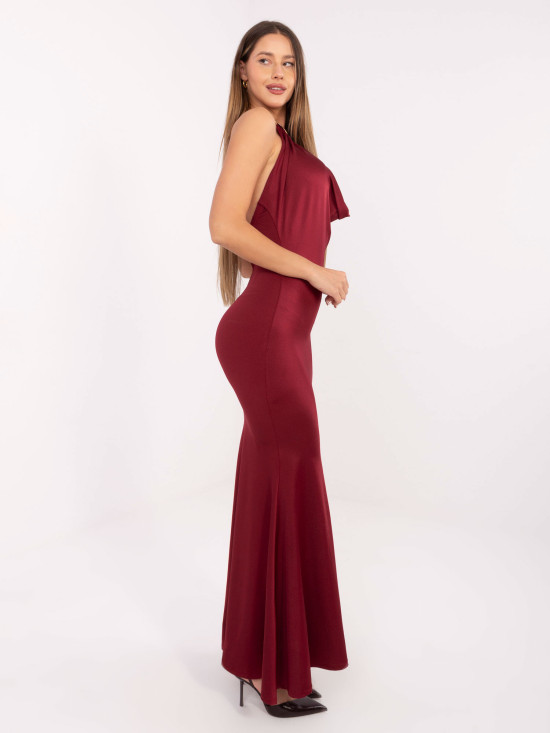 Rochie maxi elegantă bordo