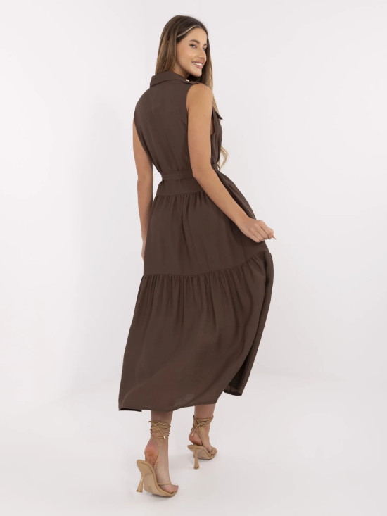 Rochie maxi elegantă cu volane