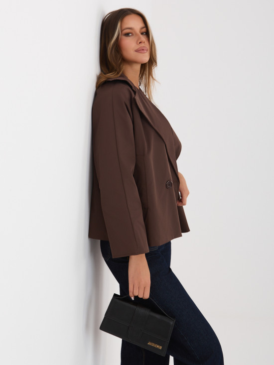 Palton scurt de tranziție cu căptușeală, maro