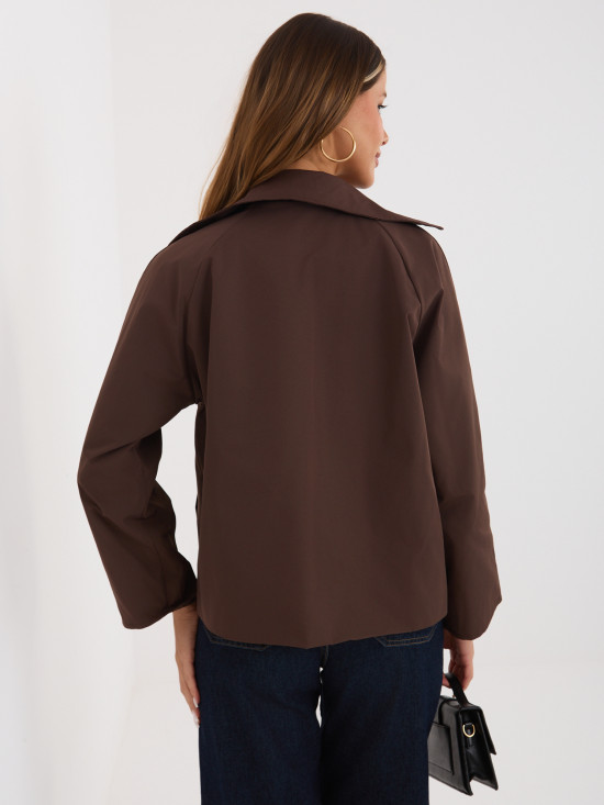 Palton scurt de tranziție cu căptușeală, maro