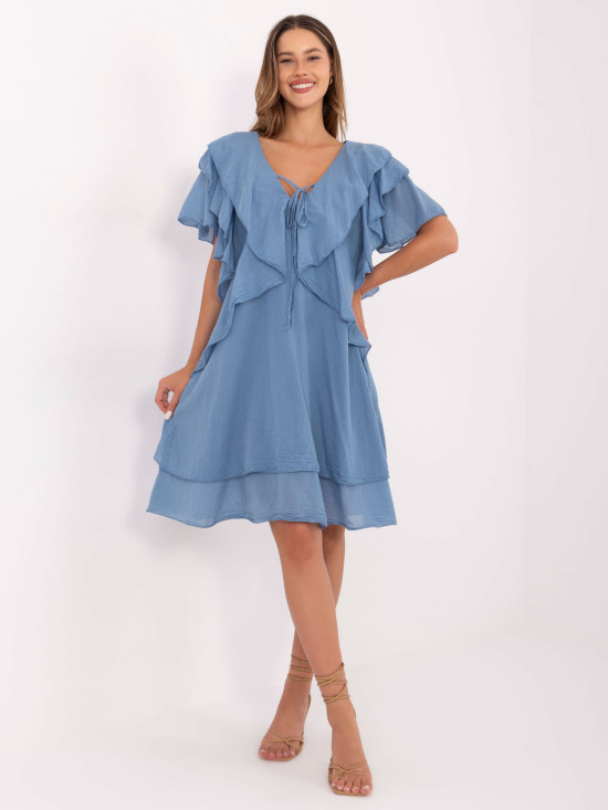 Rochie oversize în albastru închis