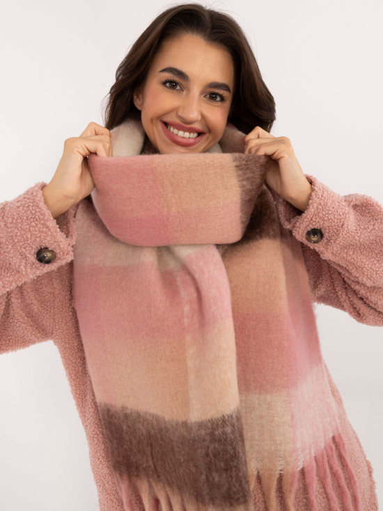 Eșarfă elegantă în roz închis