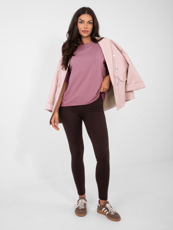 Tricou din bumbac roz închis