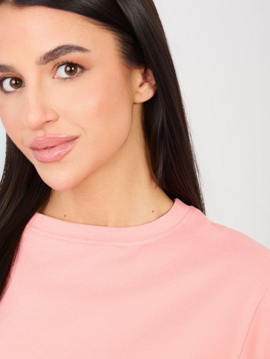 Tricou din bumbac în culoare piersică