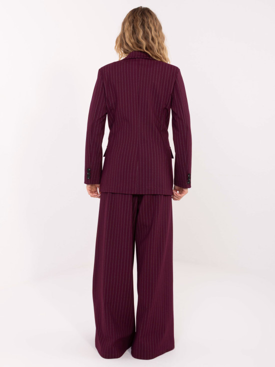 Sacou elegant bordo cu dungi