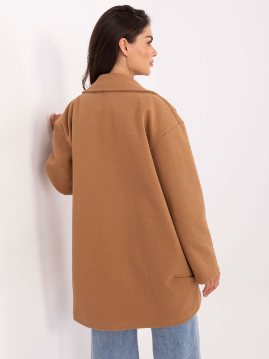 Palton elegant de tranziție în culoarea camel