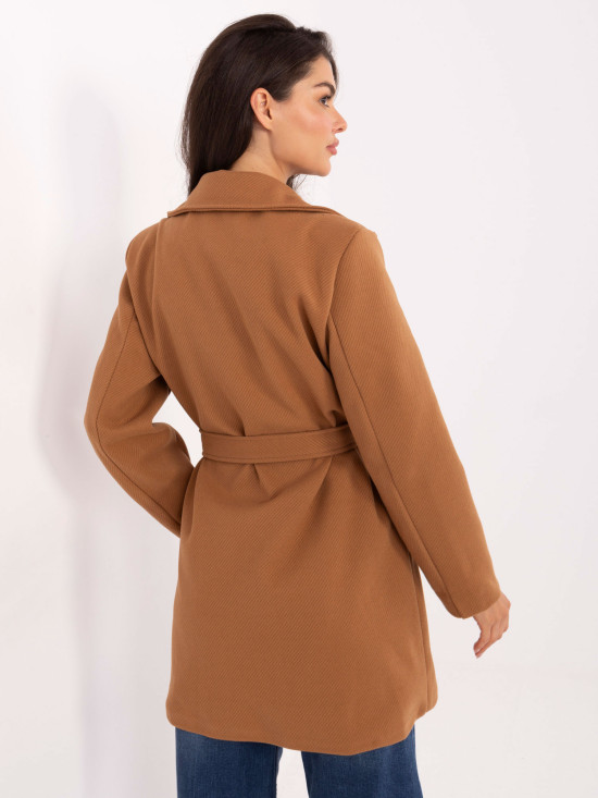 Palton elegant de tranziție în culoarea camel