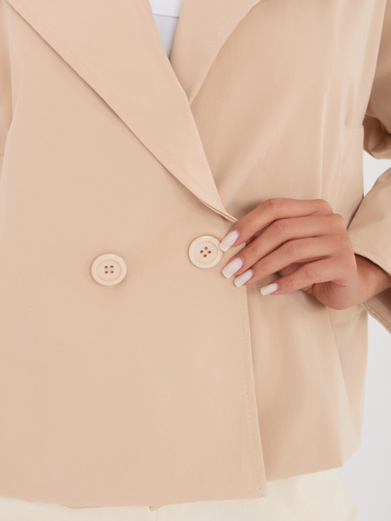 Palton scurt de tranziție, maro