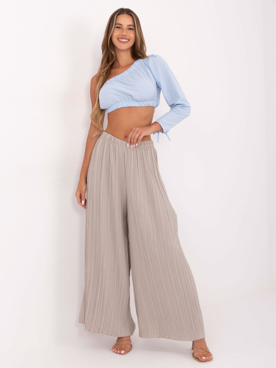 Pantaloni largi bej