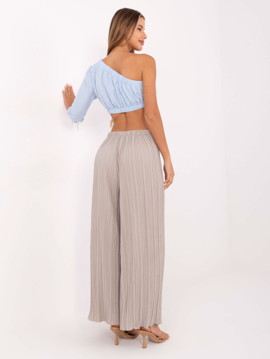 Pantaloni largi bej