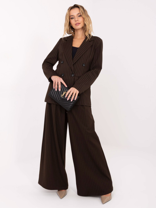 Sacou elegant maro cu dungi