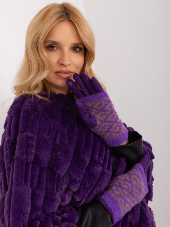 Mănuși în culoare violet închis