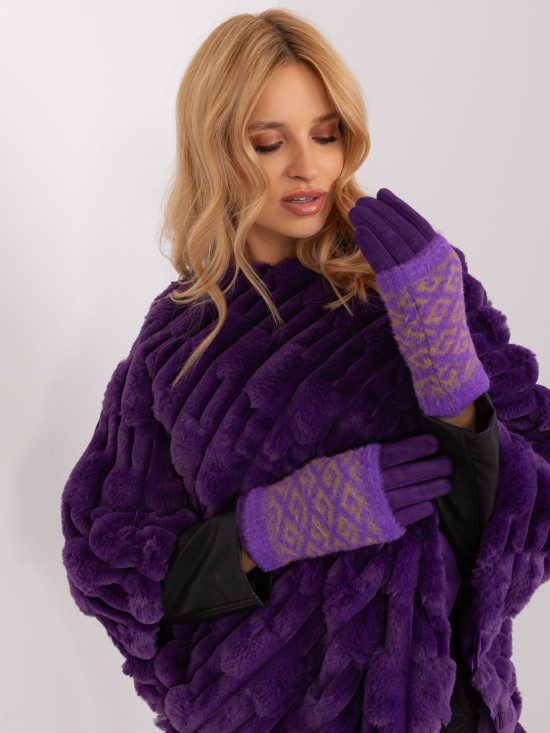 Mănuși în culoare violet închis
