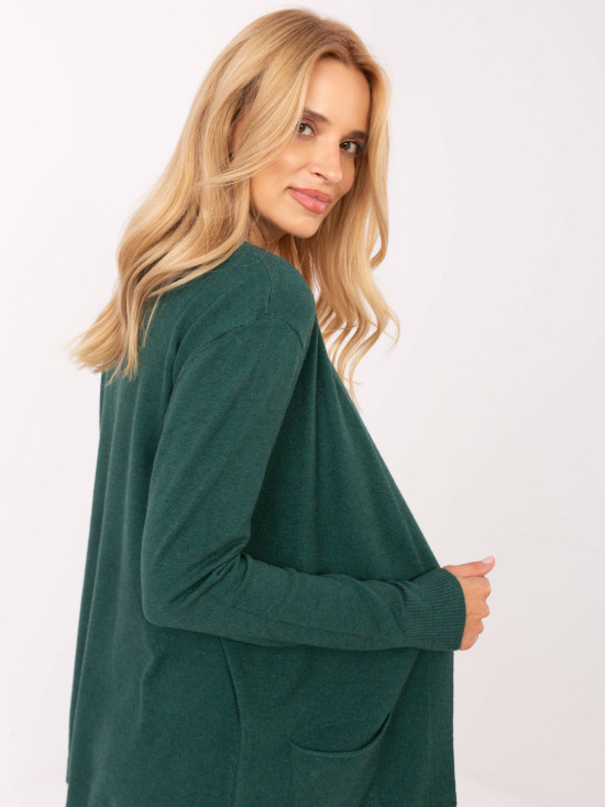 Cardigan elegant în verde închis