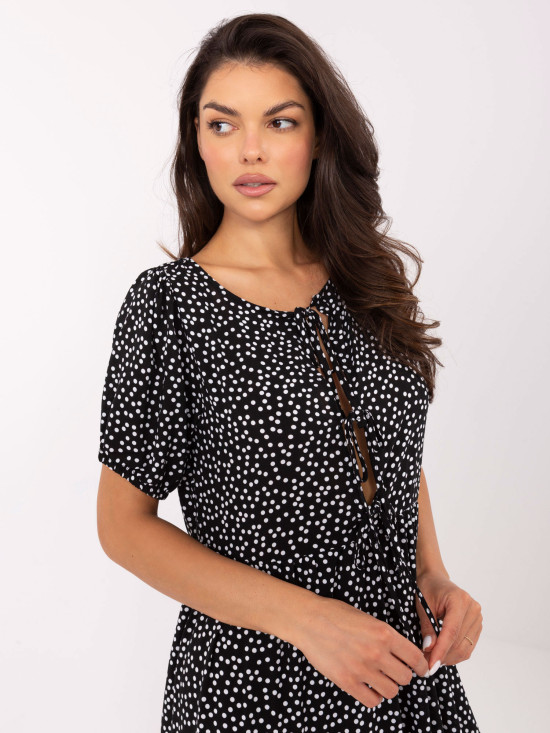 Rochie neagră cu buline