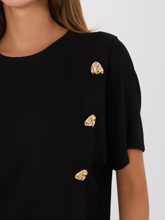 Set negru bluză și pantaloni