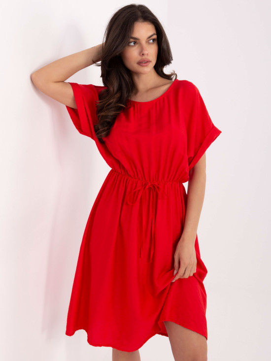 Rochie roșie evazată