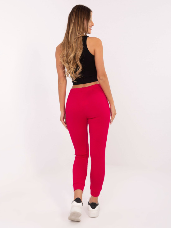 Pantaloni de trening roșii din material reiat