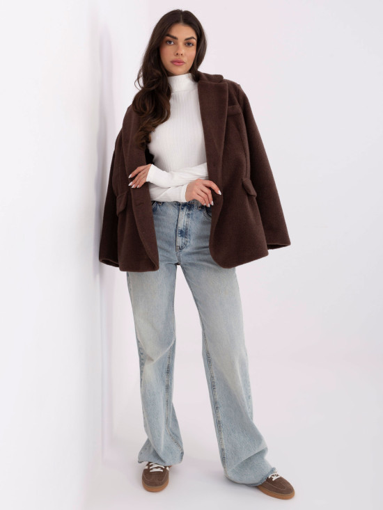 Bluză din bumbac cu guler înalt ecru, cu model în dungi