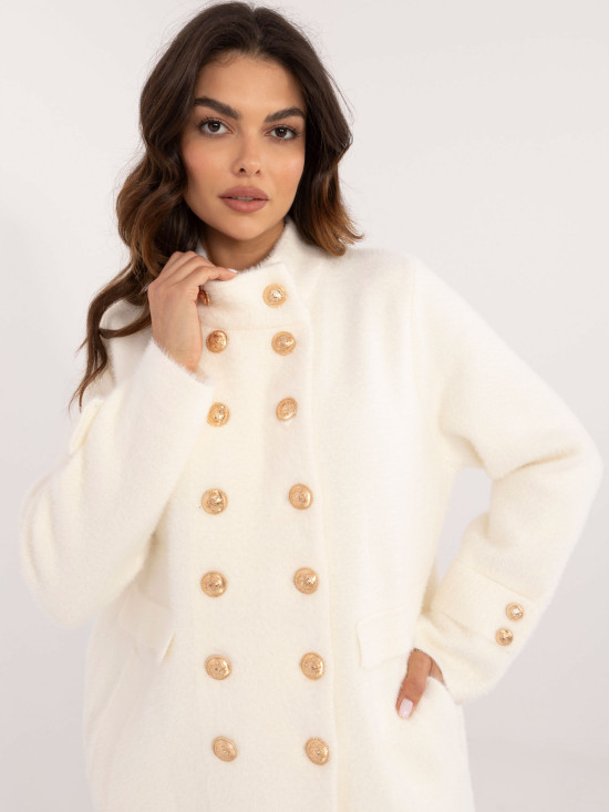 Palton elegant ecru