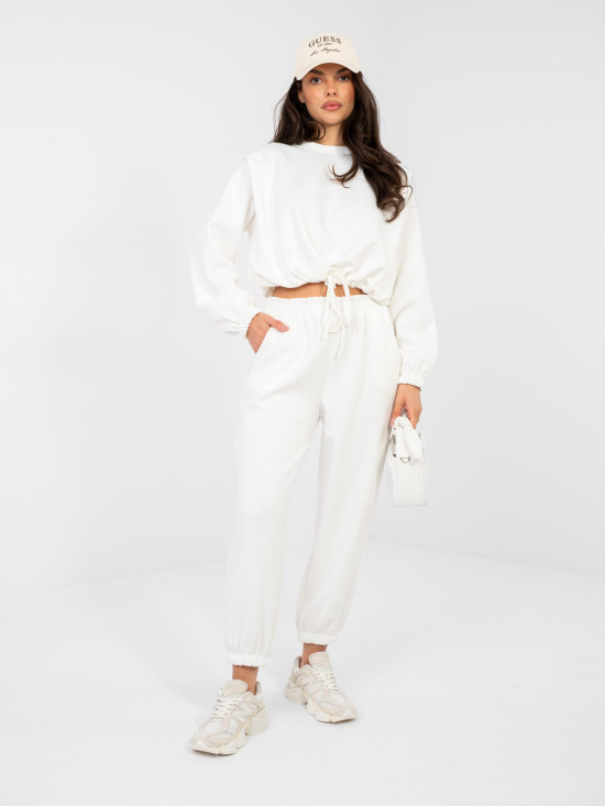 Set damă ecru cu șnur în talie