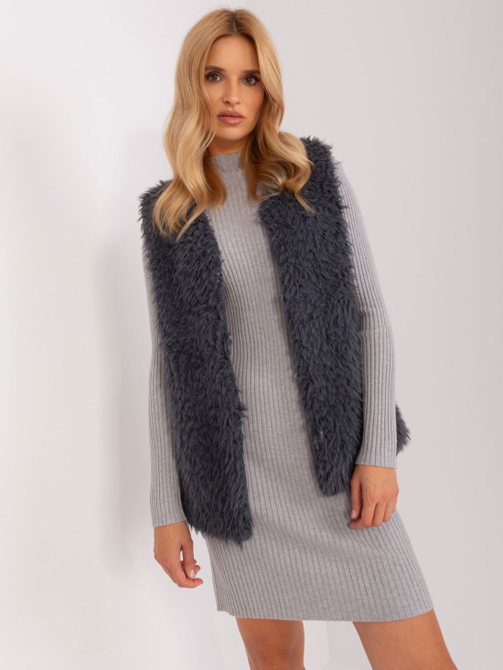 Vestă damă grafit cu căptușeală