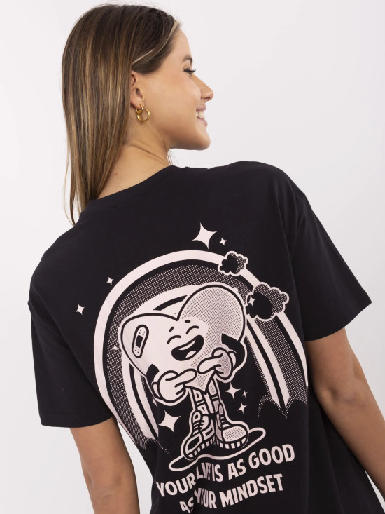 Tricou gri stilat cu imprimeu