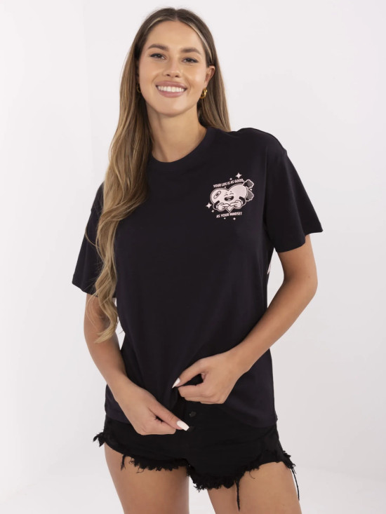 Tricou gri stilat cu imprimeu