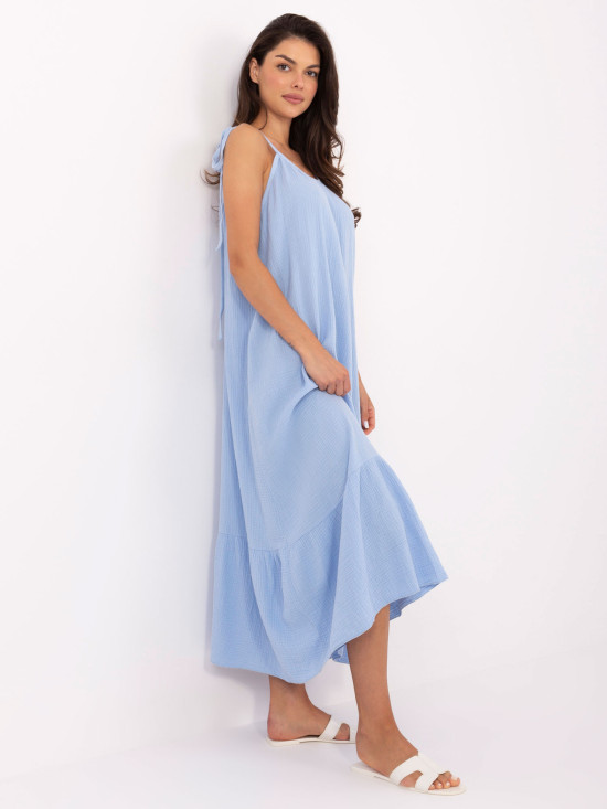 Rochie de vară evazată în albastru deschis