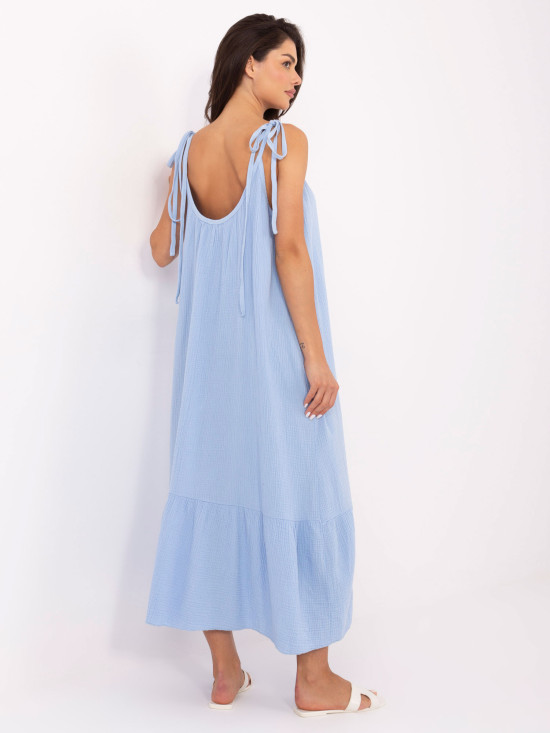 Rochie de vară evazată în albastru deschis