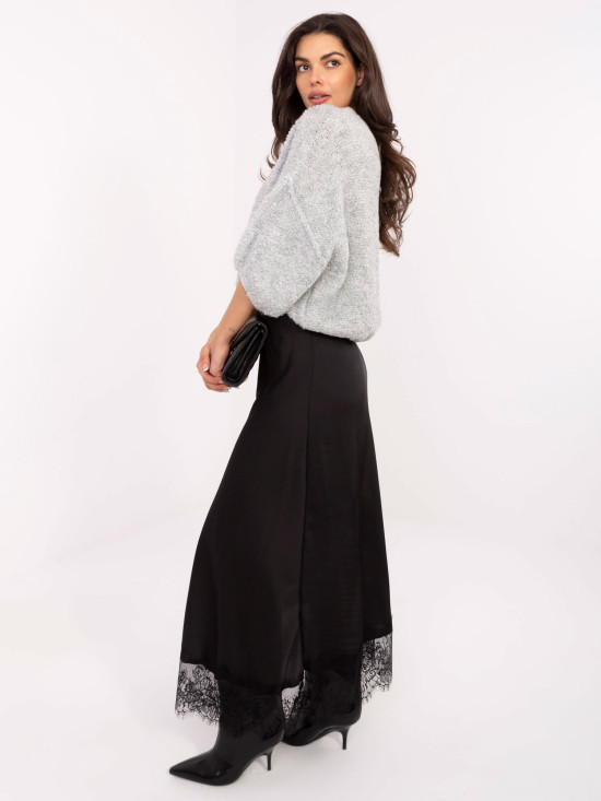 Cardigan tricotat elegant cu nasturi, gri deschis