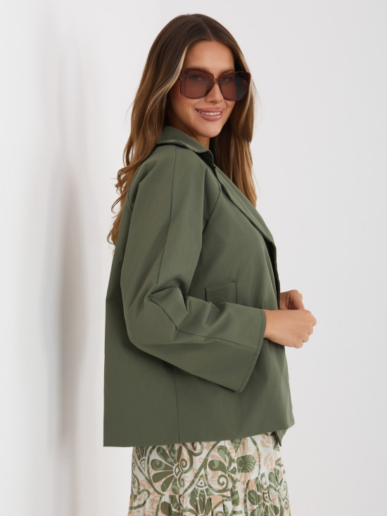 Palton scurt de tranziție khaki