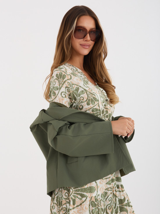 Palton scurt de tranziție khaki