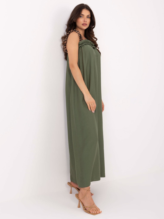 Rochie maxi în culoare khaki