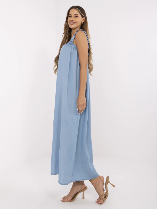 Rochie maxi albastră oversize