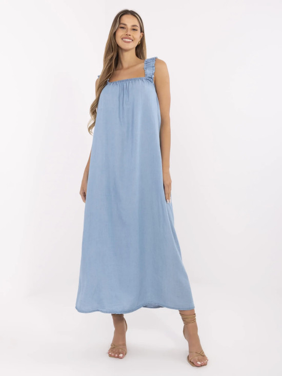Rochie maxi albastră oversize