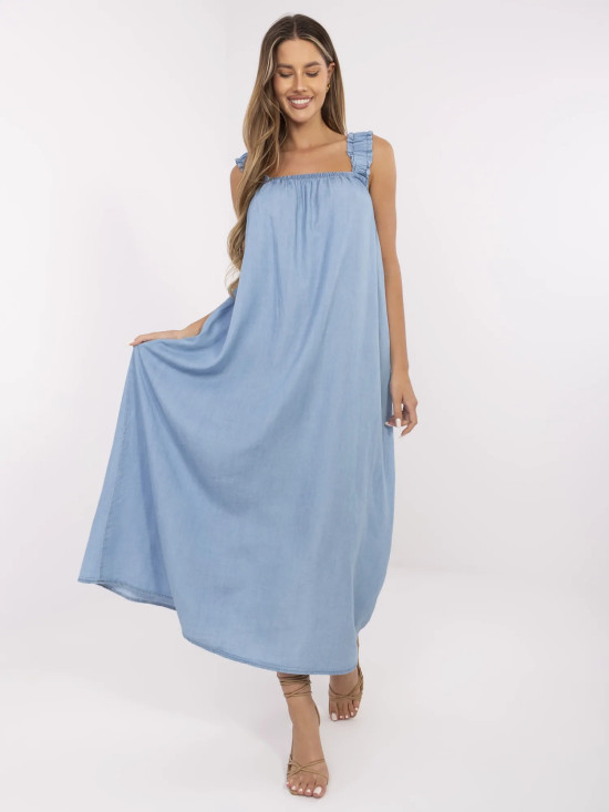 Rochie maxi albastră oversize